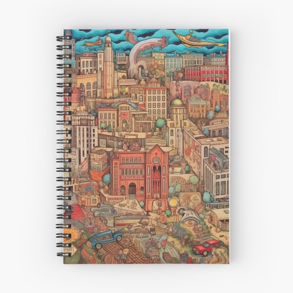Item preview, Urban Folk Art Cityscape  designed and sold by EpicFoxArt.