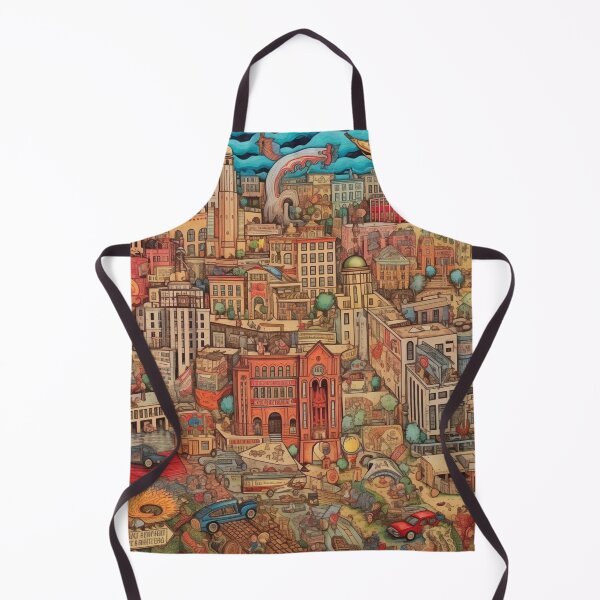 Item preview, Urban Folk Art Cityscape designed and sold by EpicFoxArt.
