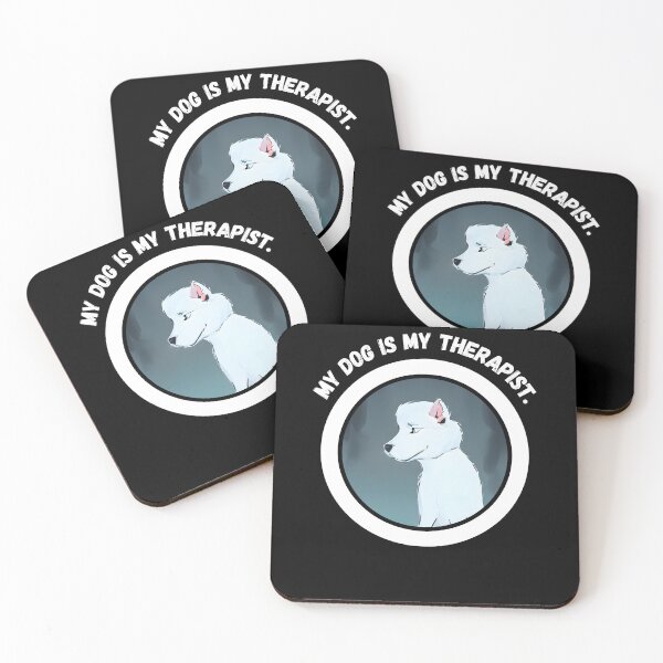 Item preview, Samoyedo - My Dog is My Therapist - Ai Generated Image designed and sold by Mechanical-Artt.