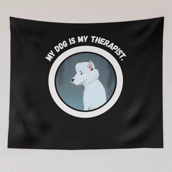 Item preview, Samoyedo - My Dog is My Therapist - Ai Generated Image designed and sold by Mechanical-Artt.