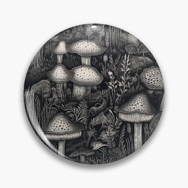Item preview, Black & White Mushrooms designed and sold by PietyandDesire.
