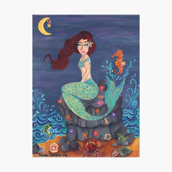 Whimsical Mermaid - Under the Merlight Sea Photographic Print