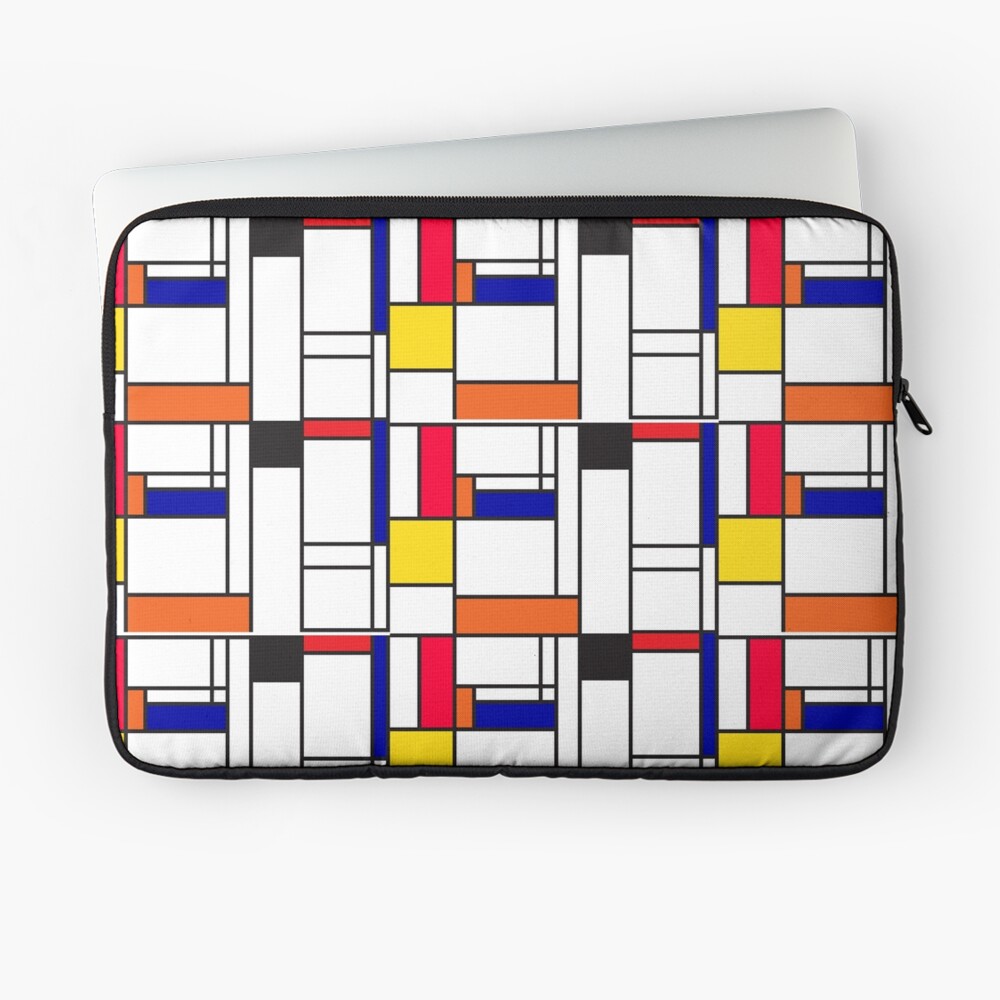 Mondrian inspired pattern maze Laptop Sleeve