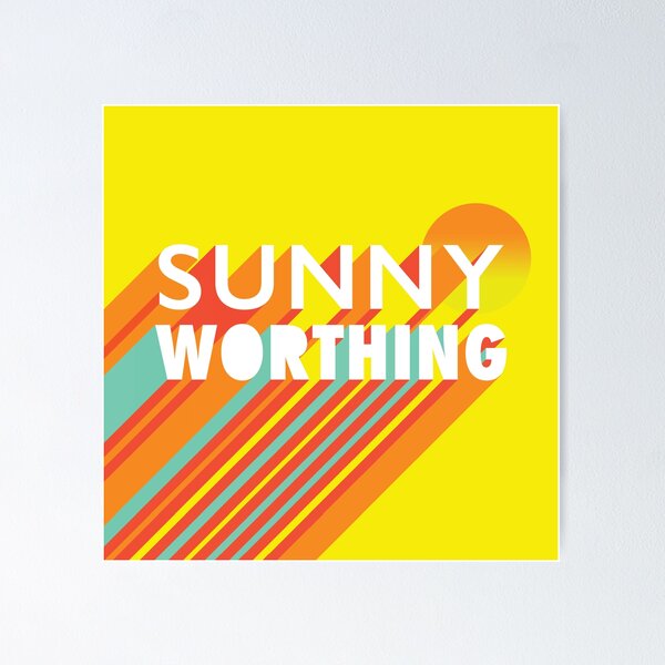 Sunny Worthing Graphic Square by Russ Iden Art Poster
