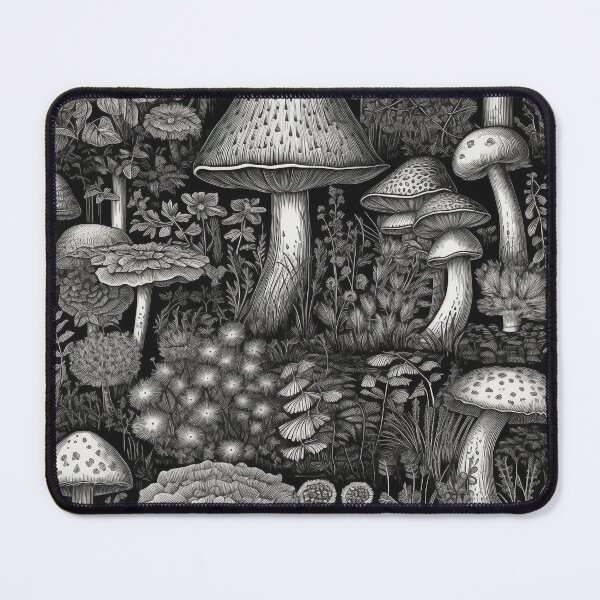 Item preview, Black & White Mushrooms designed and sold by PietyandDesire.