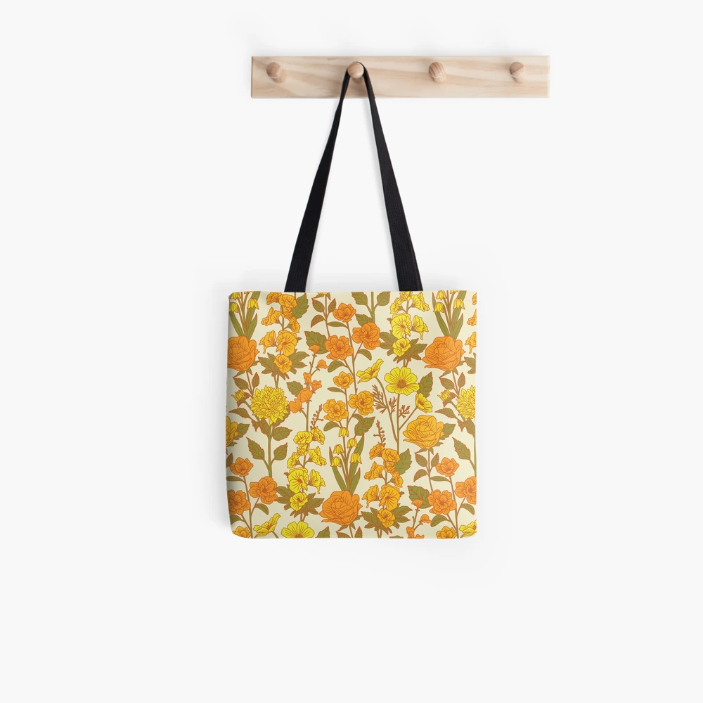 Flower Garden Vintage Tote Bag - Standard Shipping Included