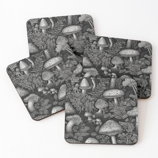 Item preview, Black & White Mushrooms designed and sold by PietyandDesire.