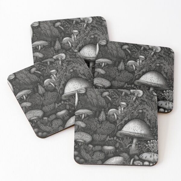 Item preview, Black & White Mushrooms designed and sold by PietyandDesire.