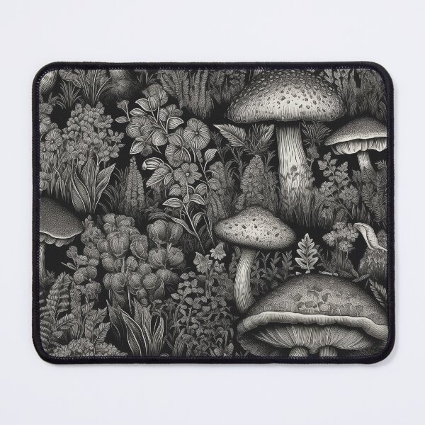 Item preview, Black & White Mushrooms designed and sold by PietyandDesire.
