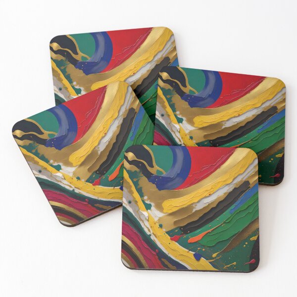 Item preview, Abstract color wave painting with thick impasto #70 designed and sold by digitalartlb.