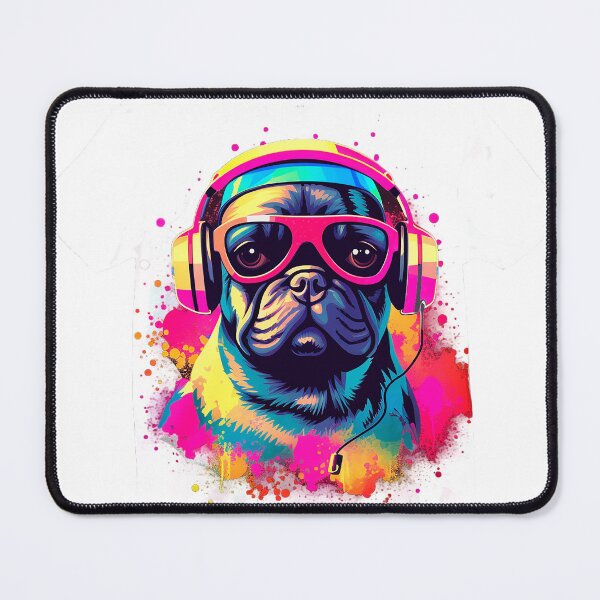 Item preview, Cachorro pug colorido neon designed and sold by afpnegocios.