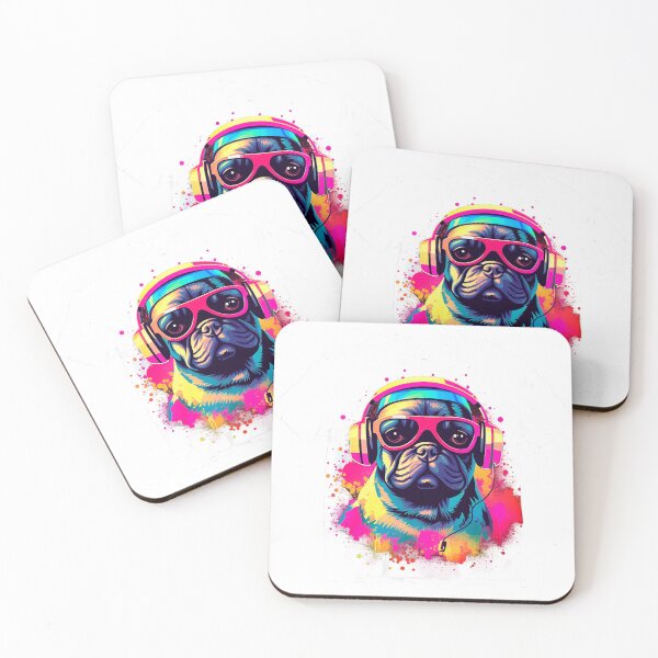 Item preview, Cachorro pug  colorido neon designed and sold by afpnegocios.