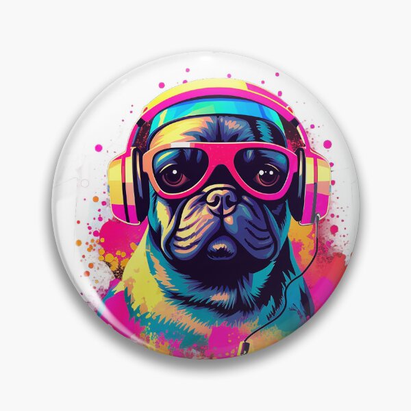 Artikelvorschau, Cachorro Mops Colorido Neon entworfen und verkauft von afpnegocios.