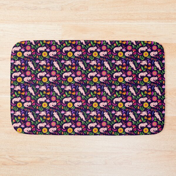 Item preview, Pink axolotl Mexican flower pattern  designed and sold by KCAbdelnour.