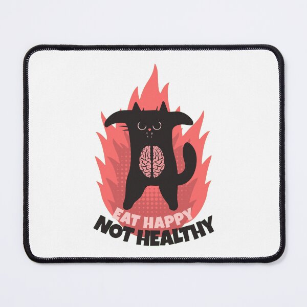 Item preview, eat happy not healthy designed and sold by PopPizzazz.