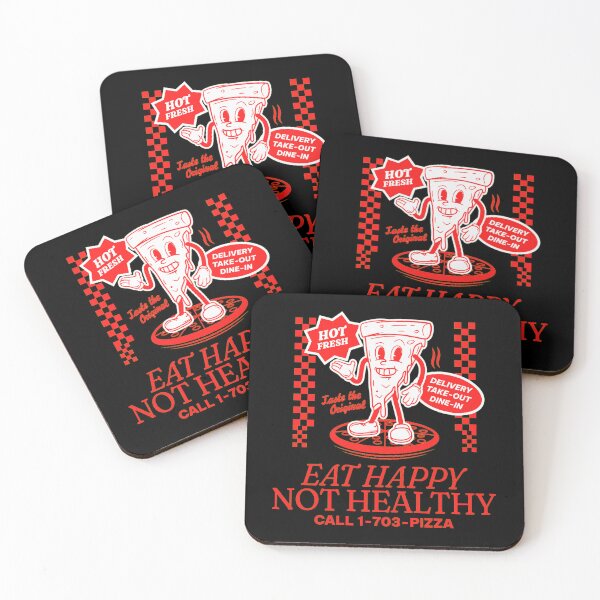 Item preview, eat happy not healthy designed and sold by PopPizzazz.