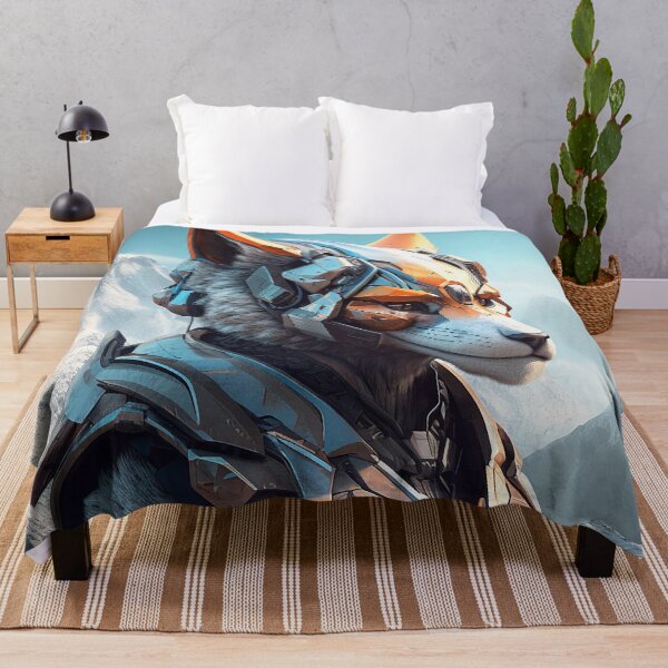 Item preview, Futuristic Mountain Fox designed and sold by WarmBreeze1.