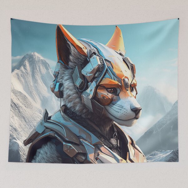 Item preview, Futuristic Mountain Fox  designed and sold by WarmBreeze1.