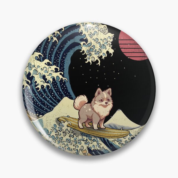 Item preview, Pomsky Kanagawa Japanese Surfing Wave designed and sold by rafaeltto.
