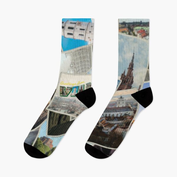 Item preview, Greetings from Vilnius in Lithuania Vintage style retro souvenir designed and sold by DeveloperProp0.