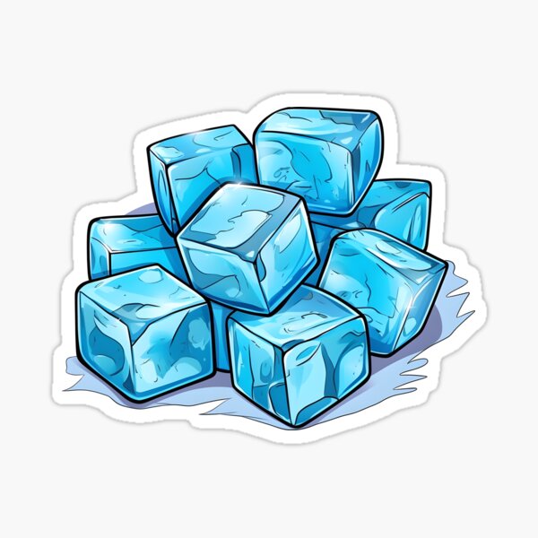 Item preview, Blue ice cubes designed and sold by Clearmind-Arts.