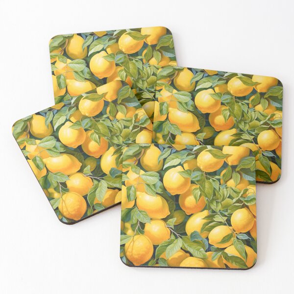 Item preview, Yellow Lemons Citrus Pattern designed and sold by trajeado14.