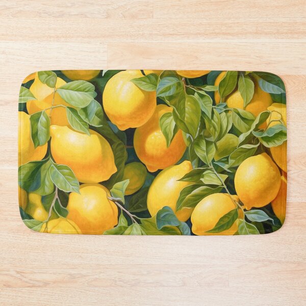 Item preview, Yellow Lemons Citrus Pattern designed and sold by trajeado14.