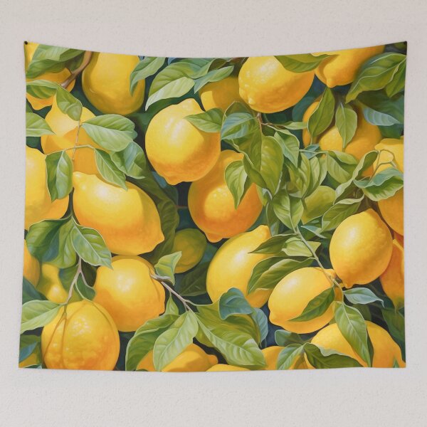 Item preview, Yellow Lemons Citrus Pattern designed and sold by trajeado14.