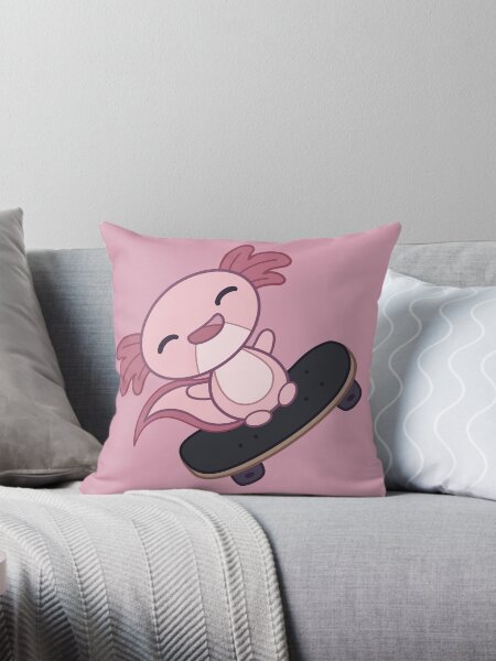 Vista previa del artículo con la obra «Patinador ajolote rosa», diseñado y vendido por SoapSuds7.