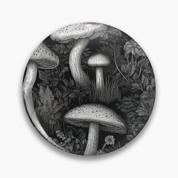 Item preview, Black & White Mushrooms designed and sold by PietyandDesire.