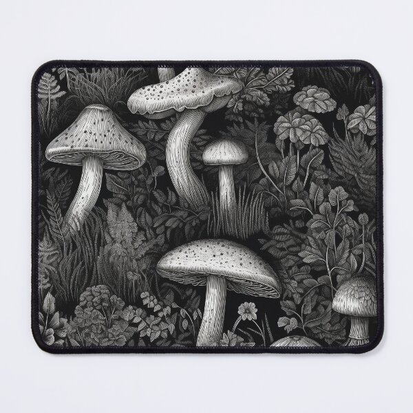Item preview, Black & White Mushrooms designed and sold by PietyandDesire.