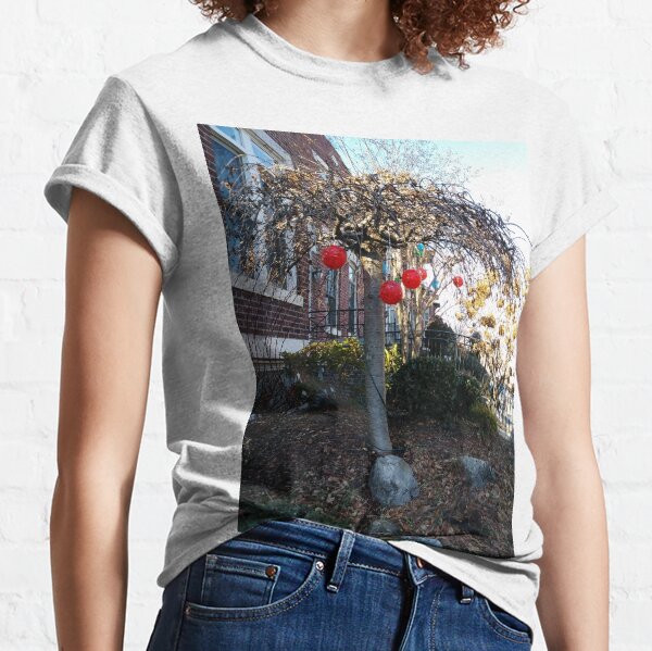 Street, City, Buildings, Photo, Day, Trees Classic T-Shirt