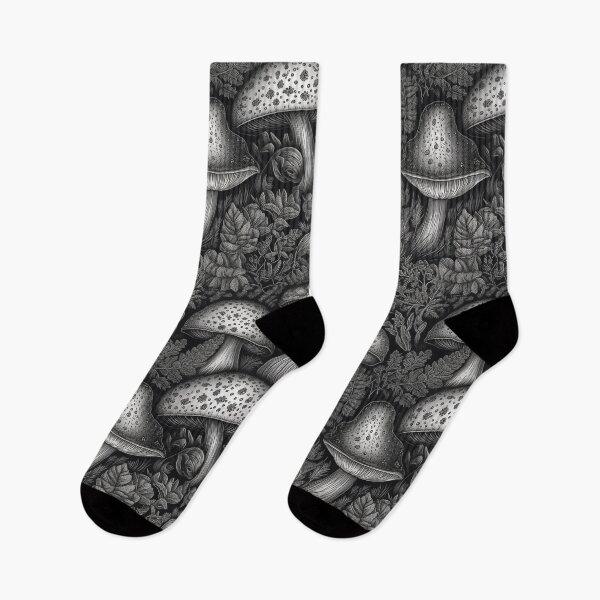 Item preview, Black & White Mushrooms designed and sold by PietyandDesire.