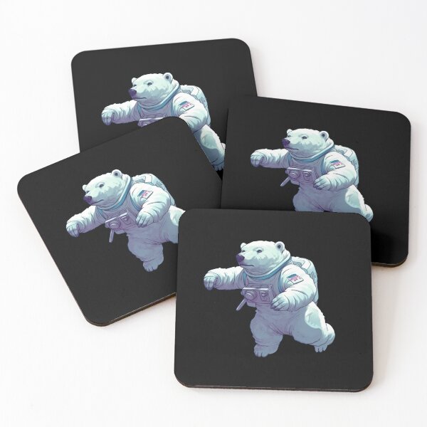 Item preview, Space Polar Bear Sticker T Shirt Art Prints designed and sold by Kevin Lou.