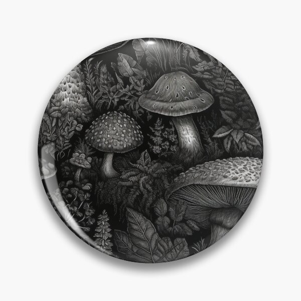 Item preview, Black & White Mushrooms designed and sold by PietyandDesire.