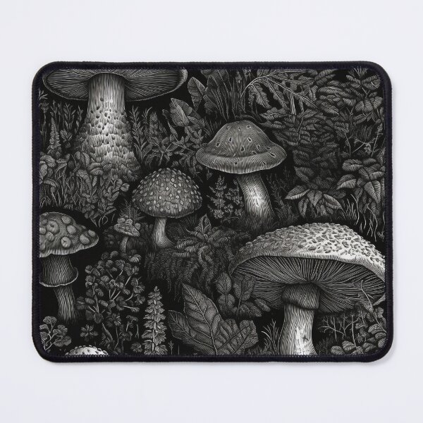 Item preview, Black & White Mushrooms designed and sold by PietyandDesire.