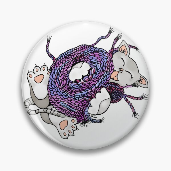 Item preview, Yarn is So Fun! Playful Kitten Drawing designed and sold by RhondaChase.