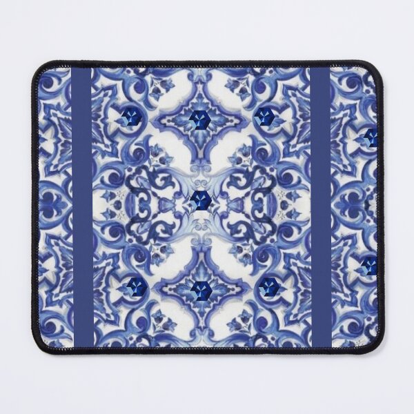 Item preview, Blue and white stone Tile pattern  designed and sold by Nathanfulks551.