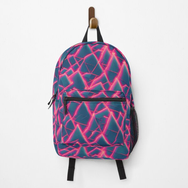 Item preview, Retro Reverie: Geometric Synthwave Pattern in Electric Pink & Stone Blue | Vintage | 80's | Nostalgia designed and sold by EDigitalDesigns.
