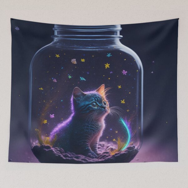 Item preview, Little cat in a jar  designed and sold by SnapMood.