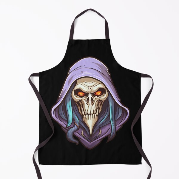 Item preview, Necromancer with skull face and purple hood designed and sold by Clearmind-Arts.