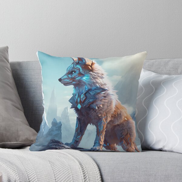 Item preview, Futuristic Blue Mountain Fox  designed and sold by WarmBreeze1.