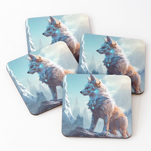 Item preview, Futuristic Blue Mountain Fox  designed and sold by WarmBreeze1.