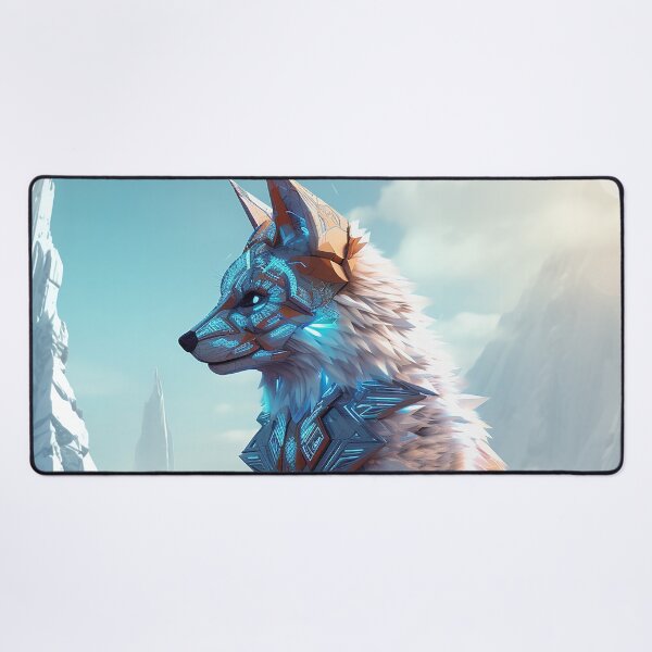 Item preview, Futuristic Blue Mountain Fox  designed and sold by WarmBreeze1.