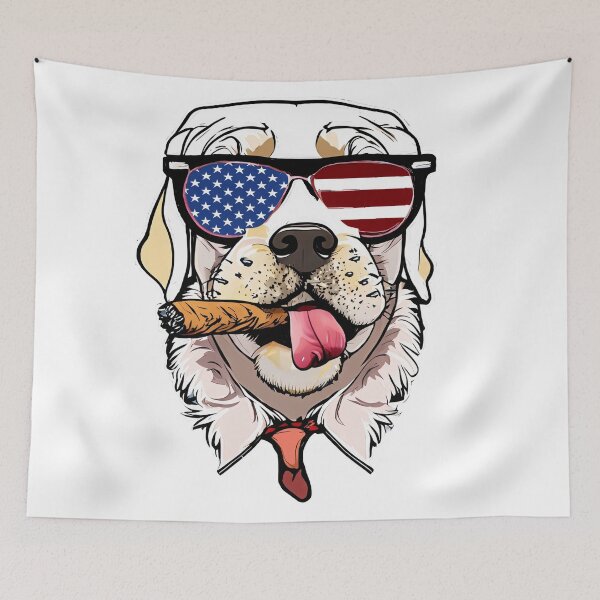 Item preview, dog smoking cigar  designed and sold by DeluxBee.