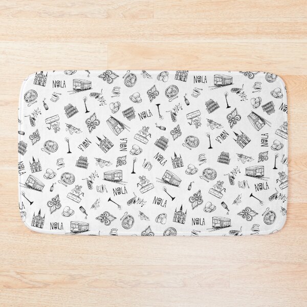 Item preview, New Orleans Sketch in Black and White designed and sold by PrissDodrill-86.