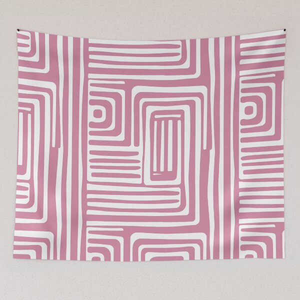 Item preview, Abstract Concentric Modern Squares Pink designed and sold by DesignHausArt.