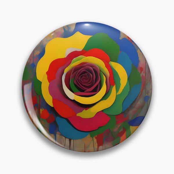 Item preview, COLORFUL ABSTRACT MOSAIC ROSES PAINTING designed and sold by digitalartlb.