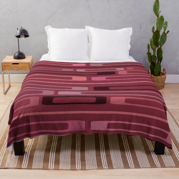 Artikelvorschau, Mid Century Retro Flat Rocks Dunkelrot entworfen und verkauft von thepixelgarden.