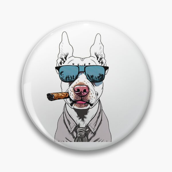 Item preview, dog wearing sunglasses and smoking cigar  designed and sold by DeluxBee.